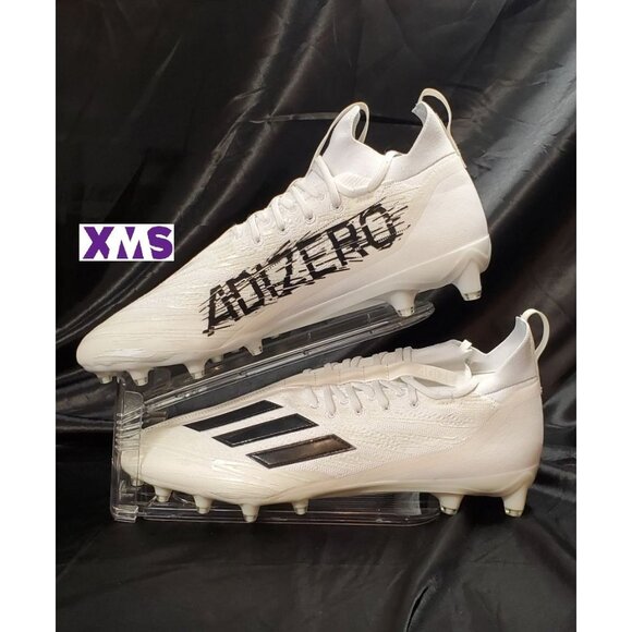 NEW Adidas Mens Adizero Primeknit RFS Football Cleats (White/Black) Size 15 - Picture 1 of 8